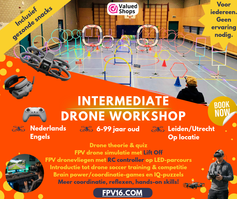 Intermediate Drone Workshop – FPV16 Intermediate drone workshop met rc kontroller