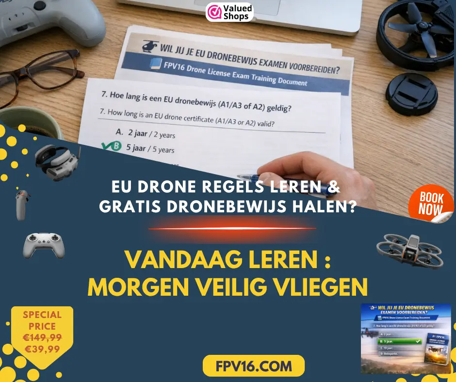 NL V2 Theorie examen Meta (1) Drone Soccer Training en Competitie workshop van FPV16 in Leiden en Utrecht