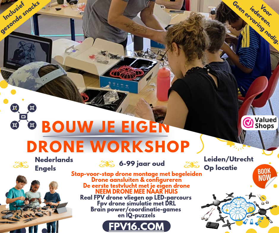 Bouw Je Eigen Drone Workshop – FPV16 Eigen drone bouwen tijdens drone workshop van FPV16